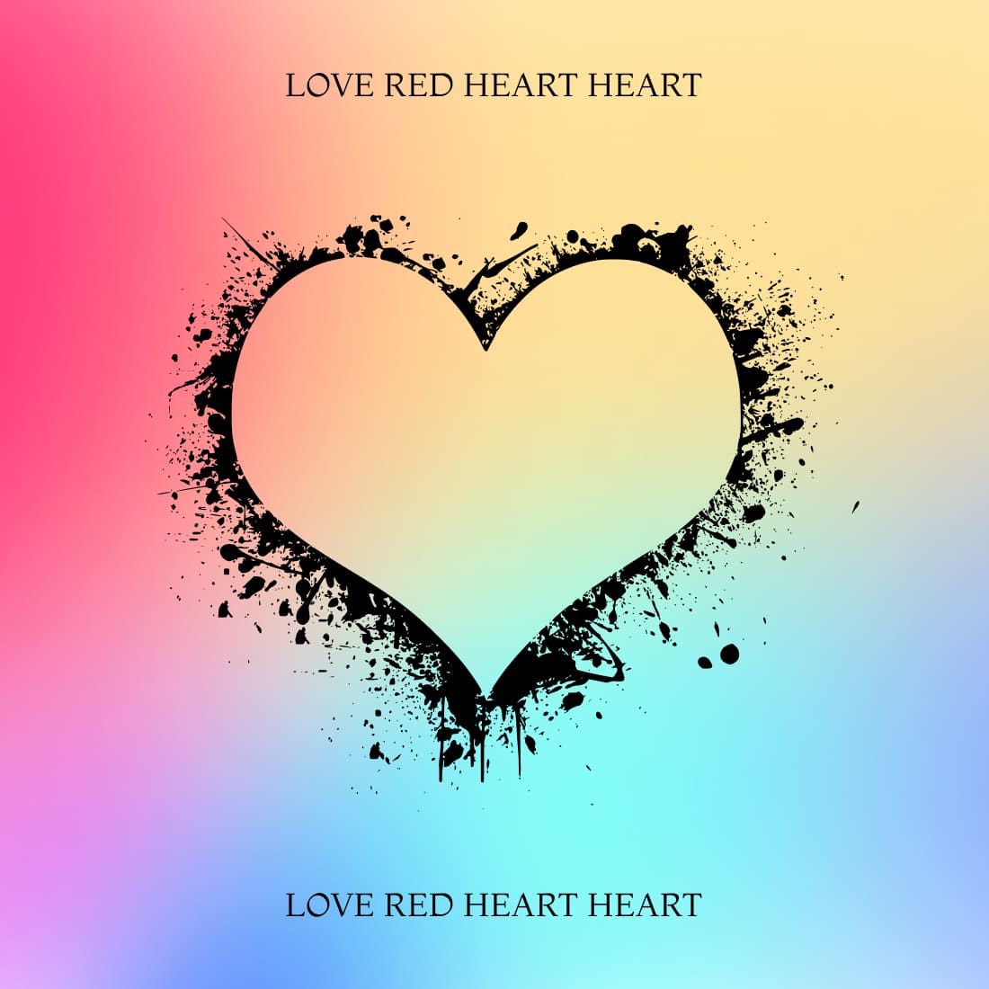 Love Red Heart Heart - Colorful Example.