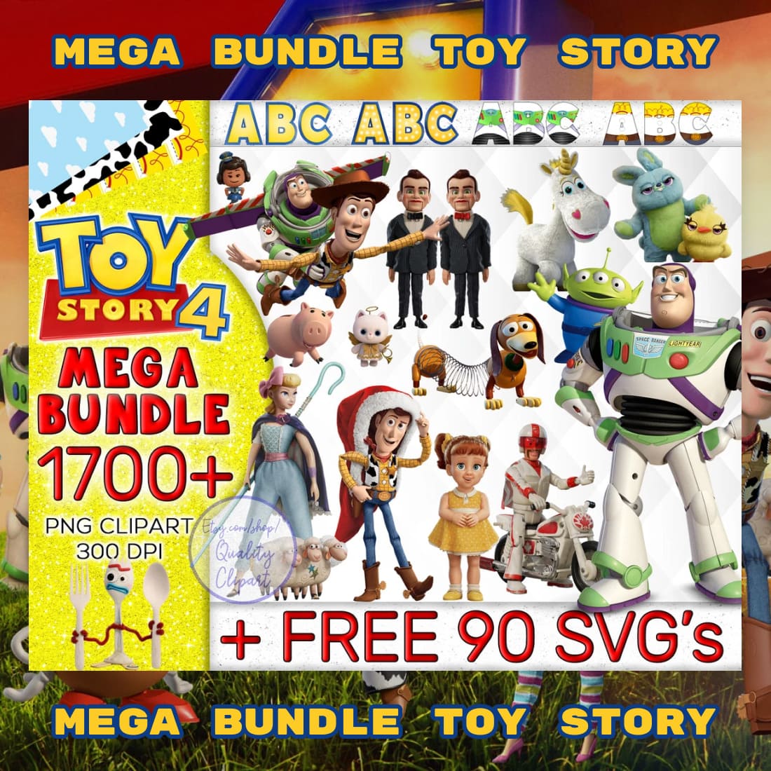 1700+ MEGA BUNDLE Toy Story Clipart.