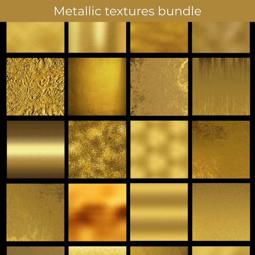 Collection Of Metallic Backgrounds – MasterBundles