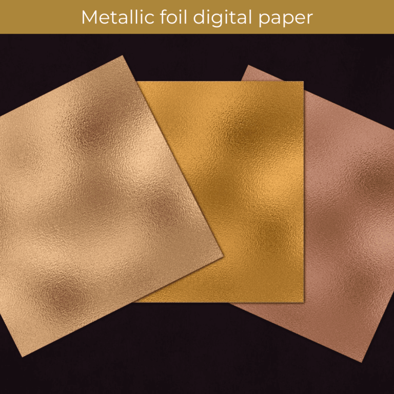 Metallic Foil Digital Paper MasterBundles