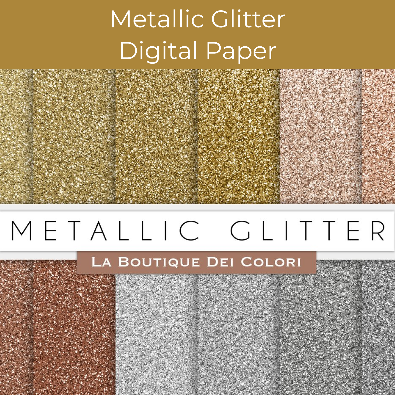 Metallic Glitter Digital Paper cover.