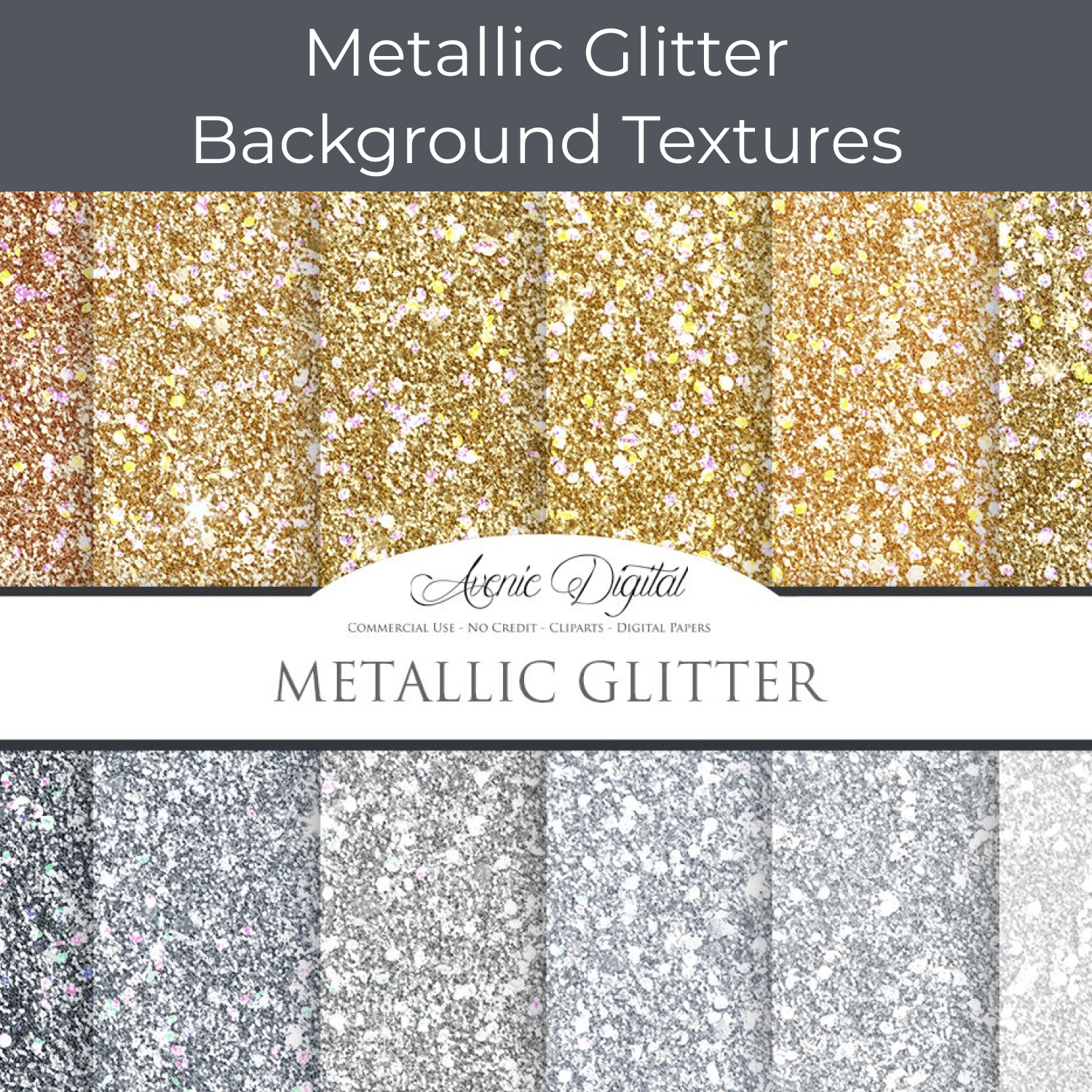 Metallic Glitter Background Textures.