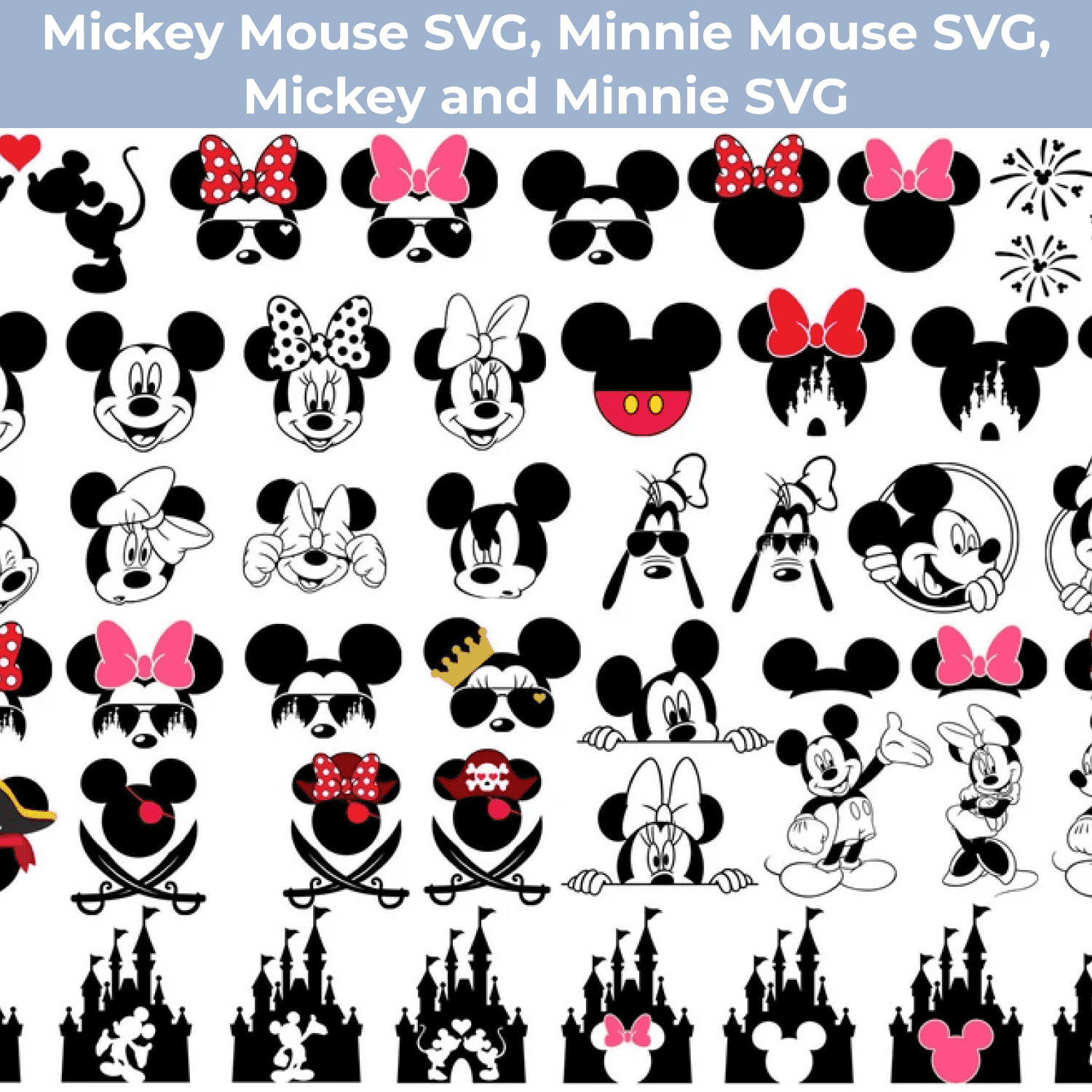 Mickey and Minnie SVG.