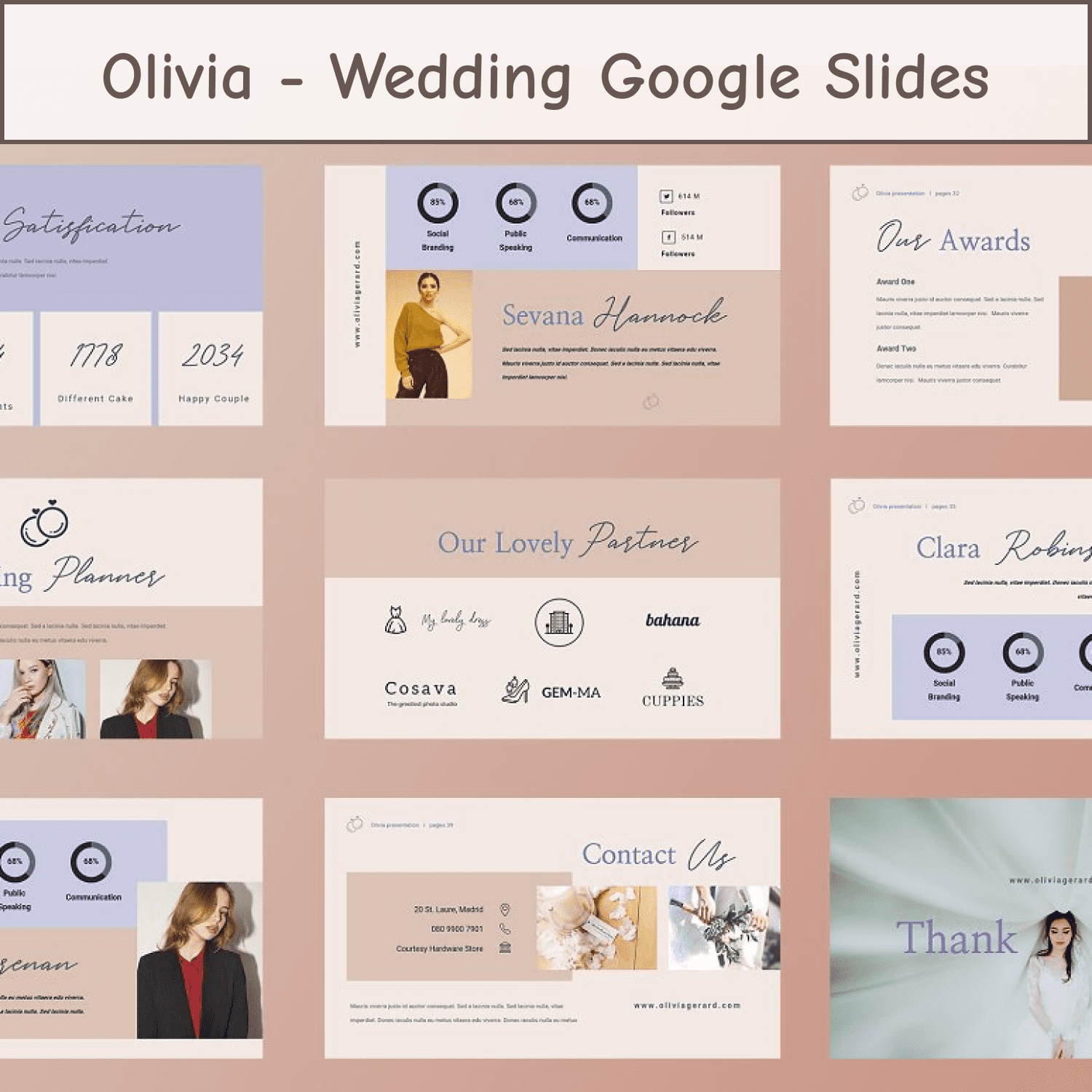 Olivia - Wedding Google Slides.