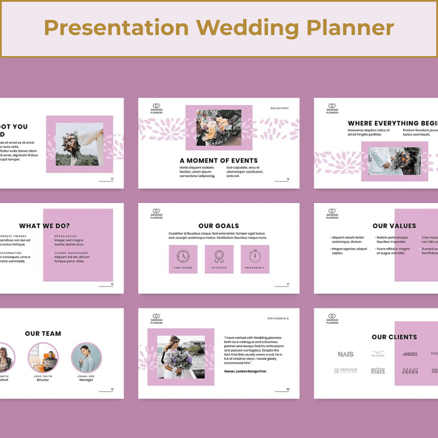 Presentation Wedding Planner.
