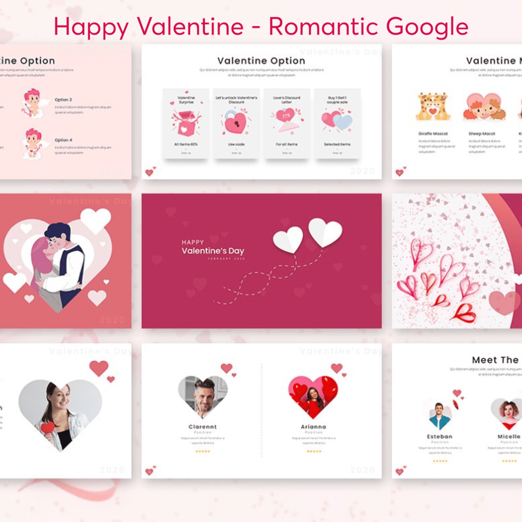 Happy Valentine - Romantic Google Slides – MasterBundles