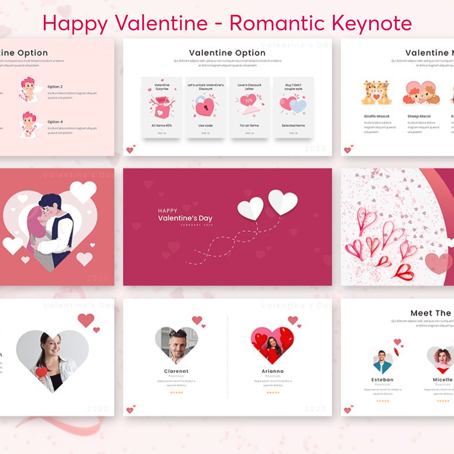 Happy Valentine - Romantic Keynote Option.