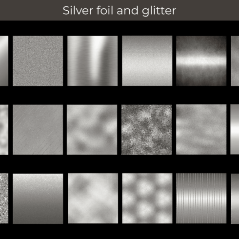 Silver Foil and Glitter.