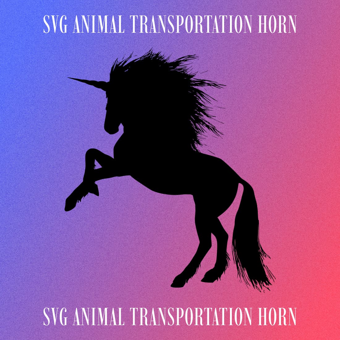SVG Animal Transportation Horn - Colorful Image.
