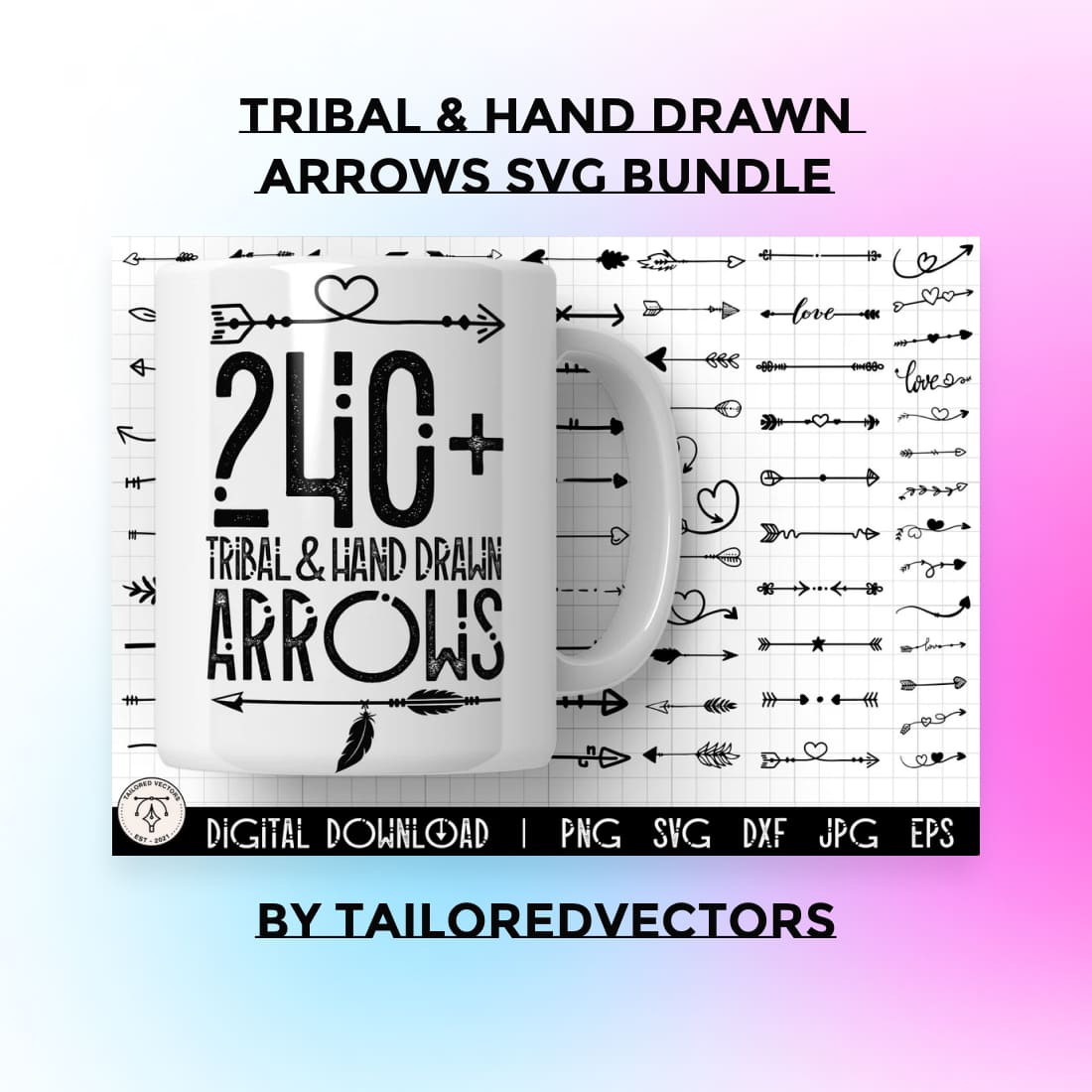 01 tribal hand drawn arrows svg bundle 1100x1100 1