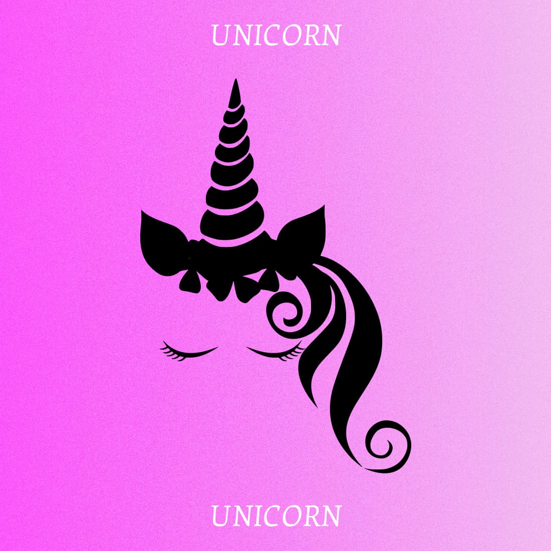 Unicorn - Pink Colorful Image.