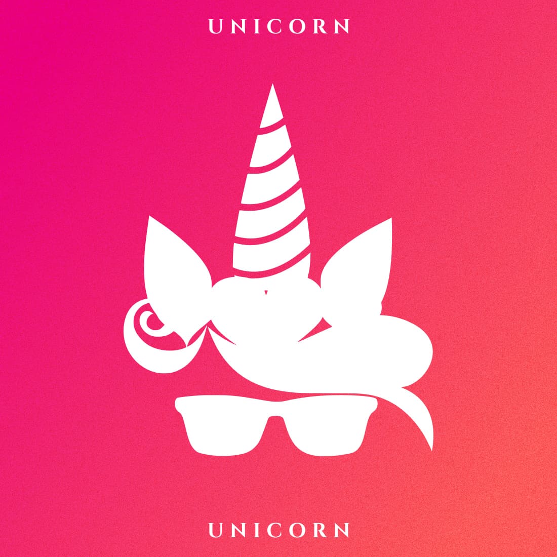Unicorn - Pink Colorful Image.