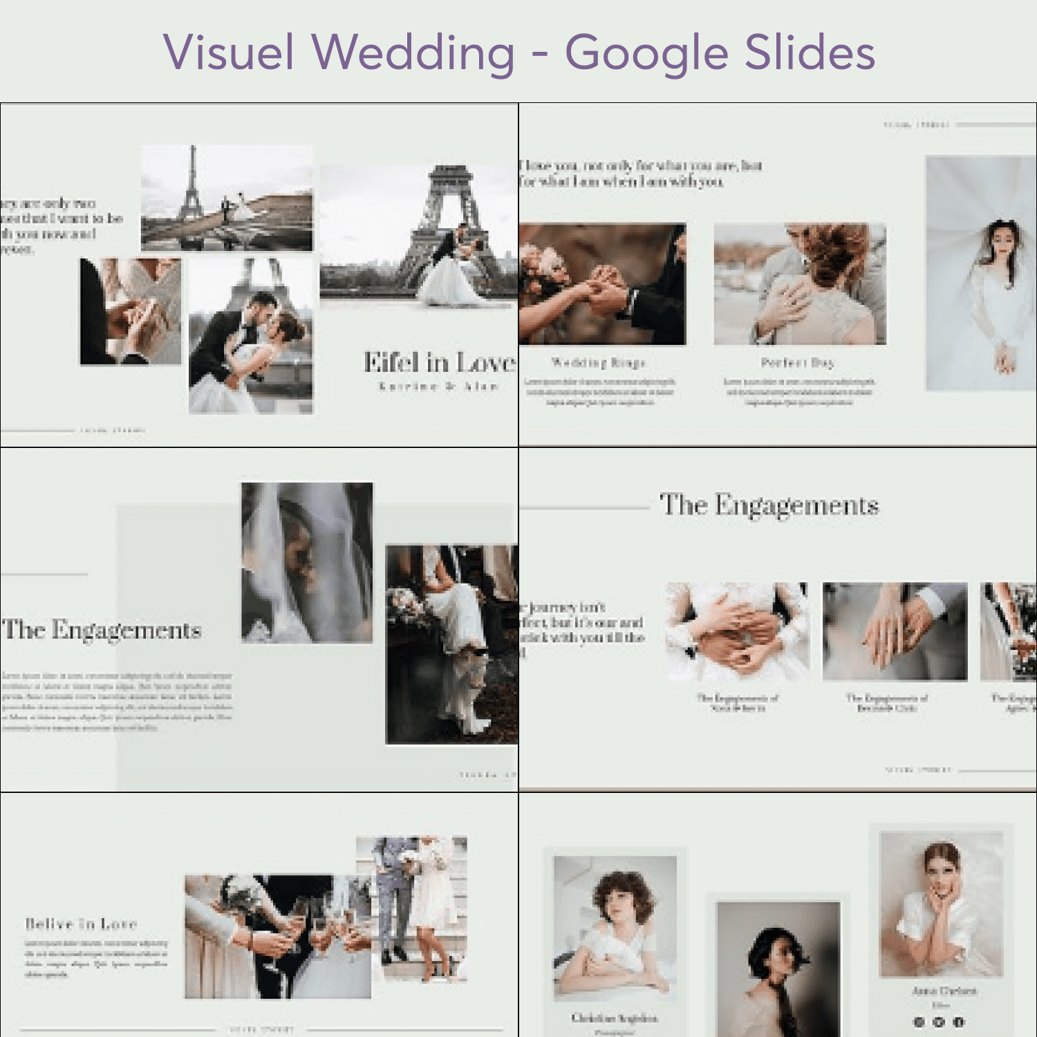 Visuel Wedding - Google Slides.