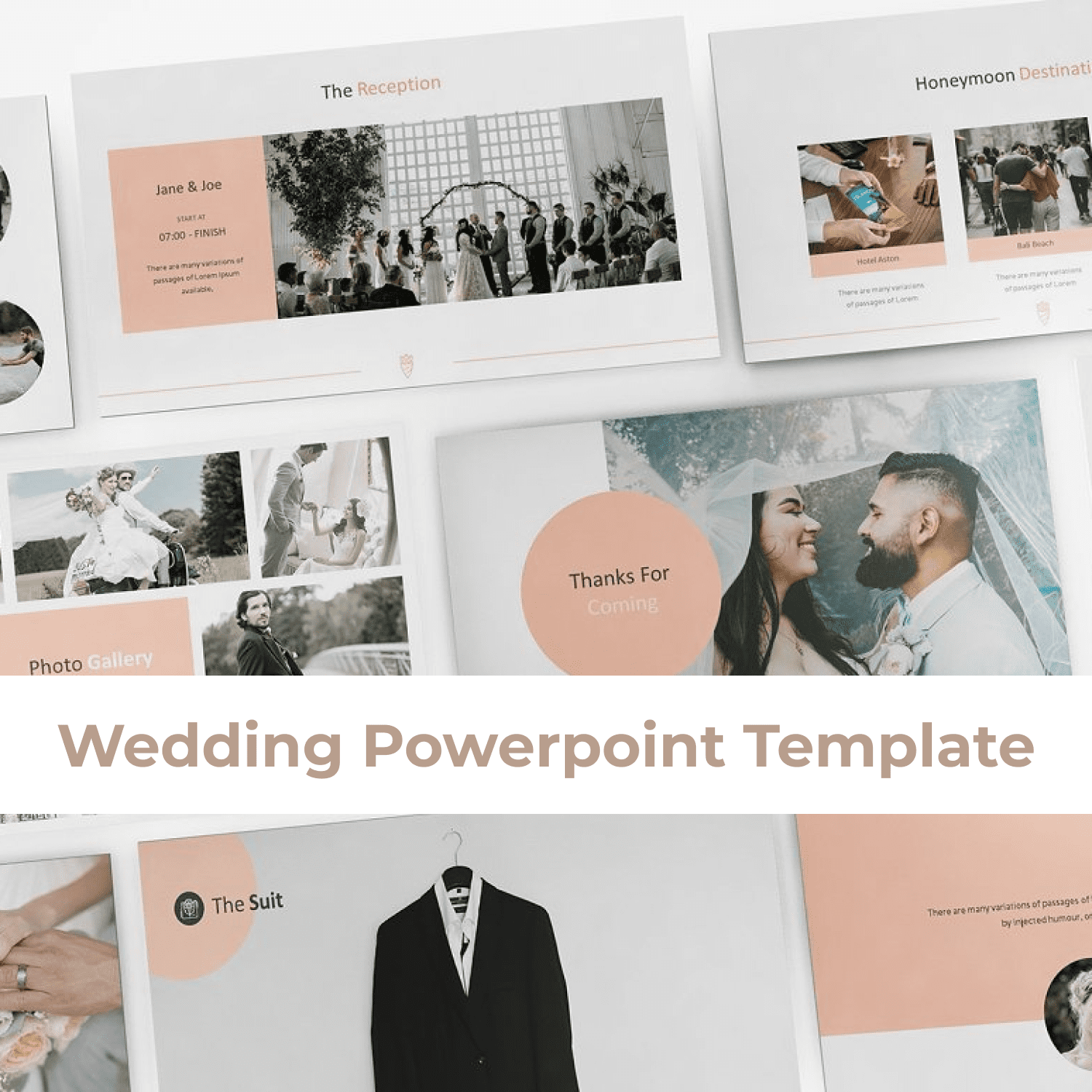 Wedding Powerpoint Template cover.