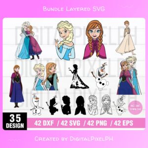 Frozen SVG Files Bundle – MasterBundles