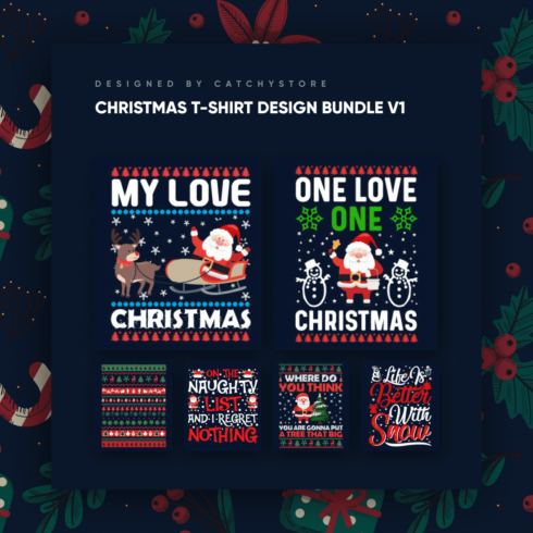 Christmas T-Shirt Design Bundle V2.
