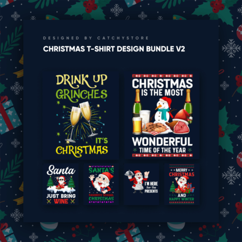 Christmas T-Shirt Design Bundle V2.