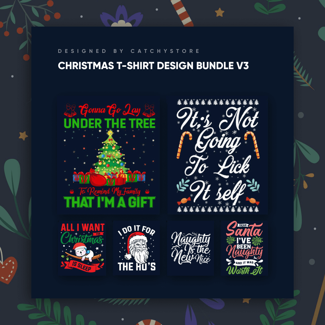 Christmas T-Shirt Design Bundle V3.