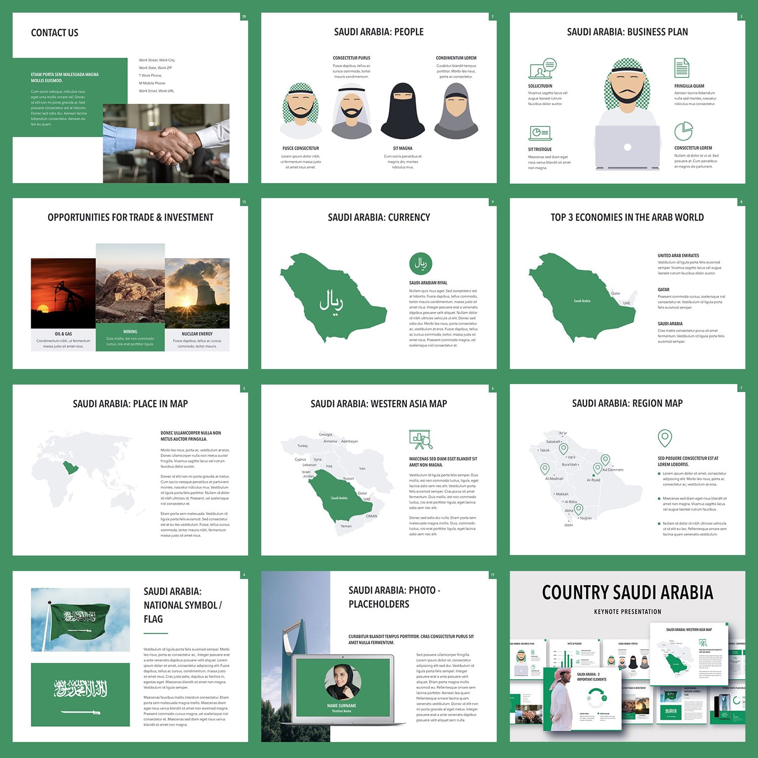 Country Saudi Arabia Google Slides cover.