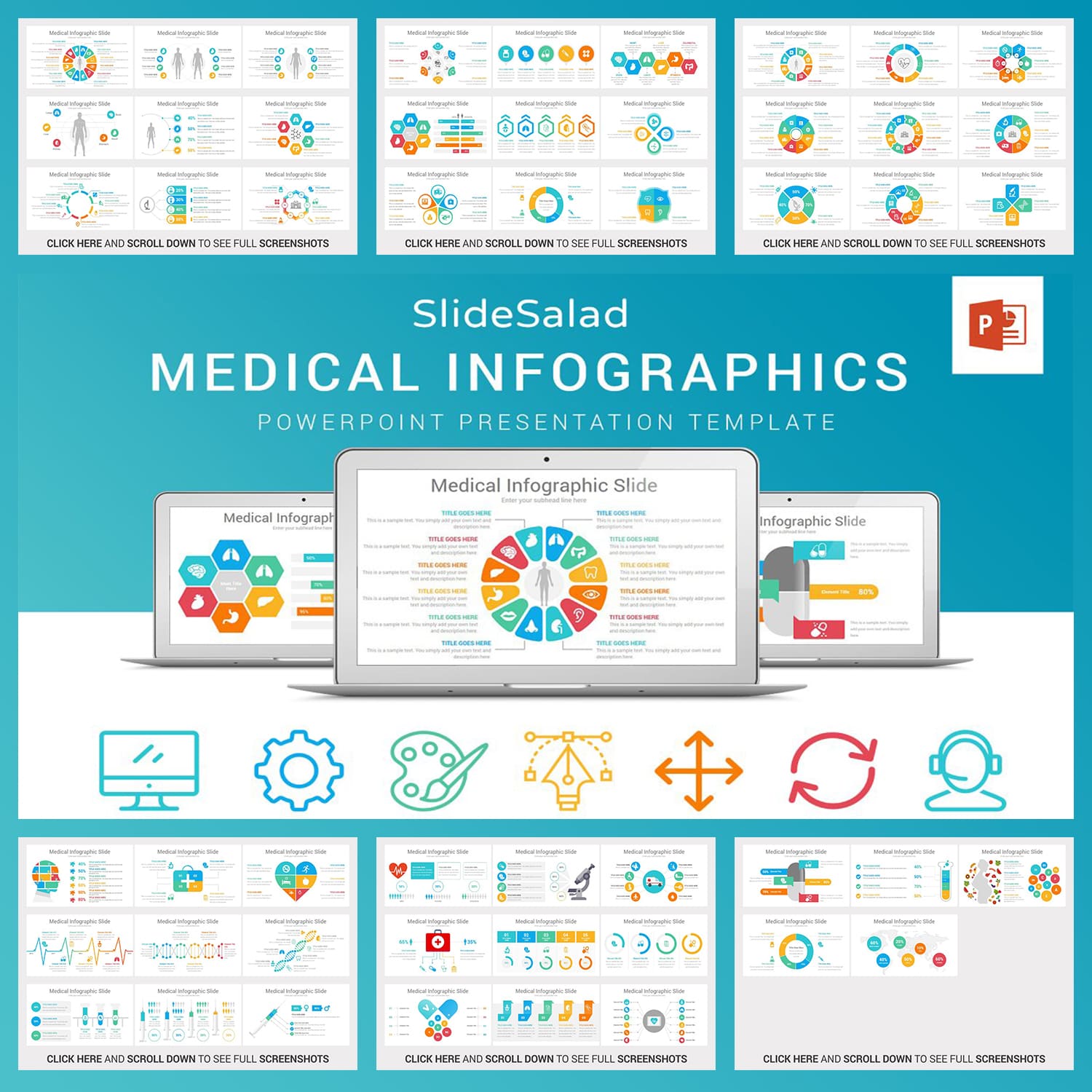 Medical Infographics PowerPoint cover.