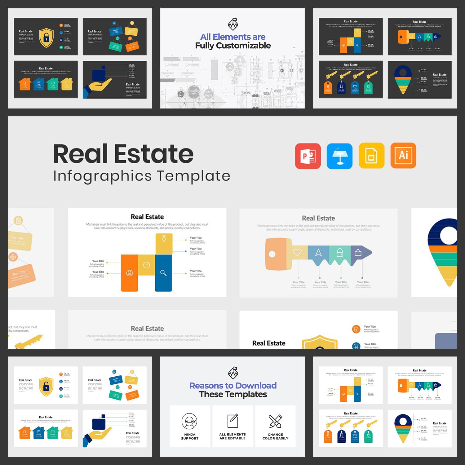Real Estate Infographic Presentation cover.