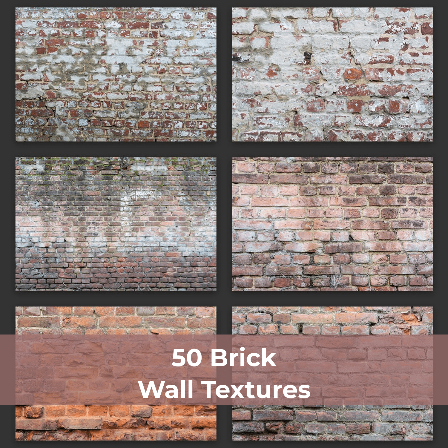 50 Brick Wall Textures cover.