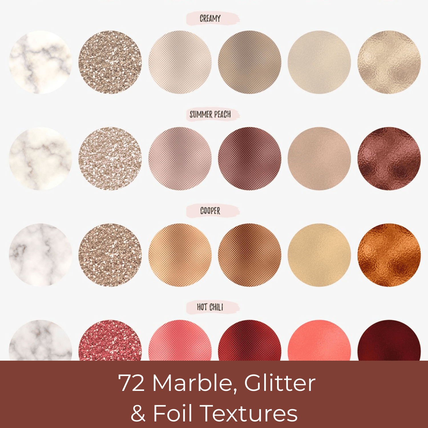 72 Marble, Glitter & Foil Textures cover.