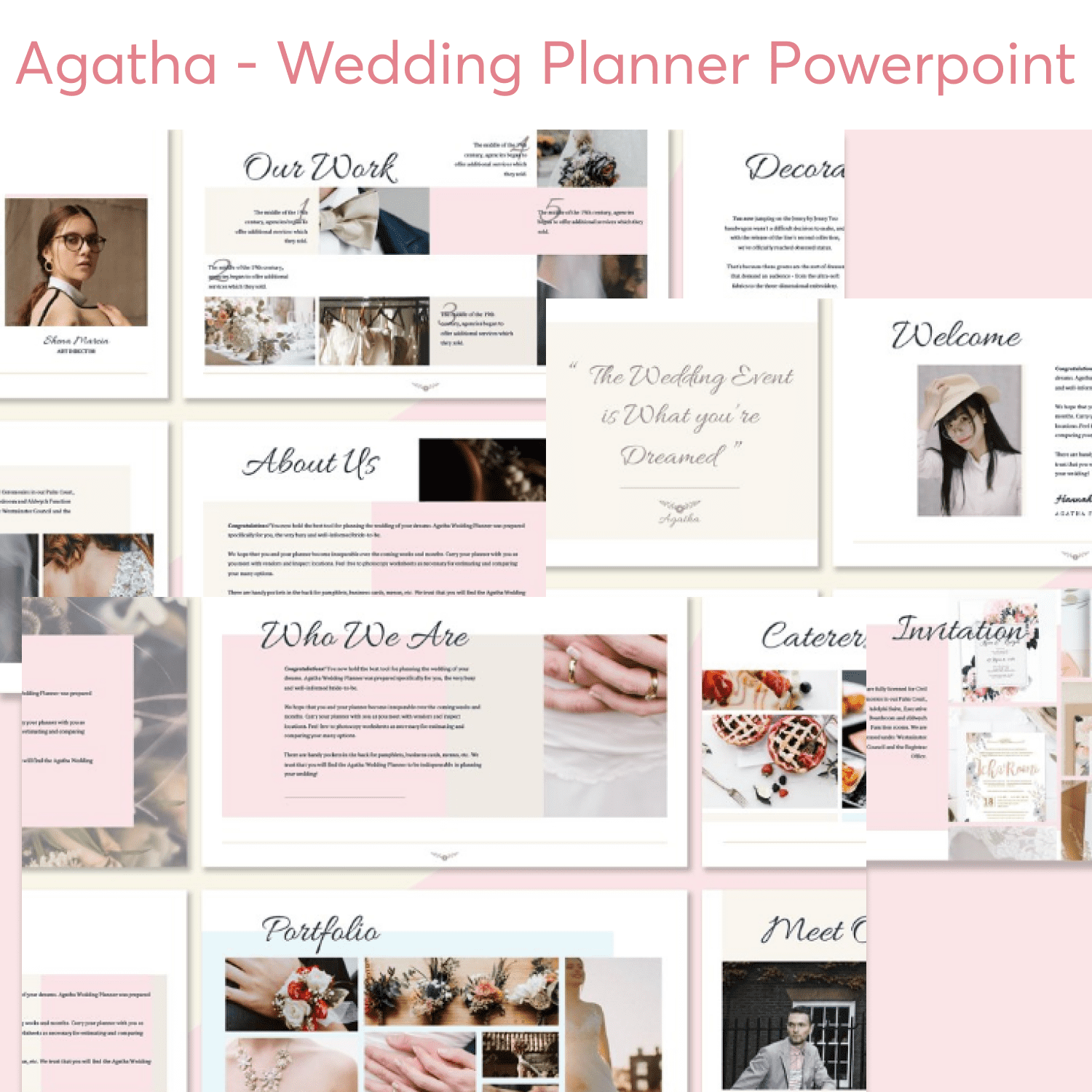 Agatha - Wedding Planner Powerpoint cover.