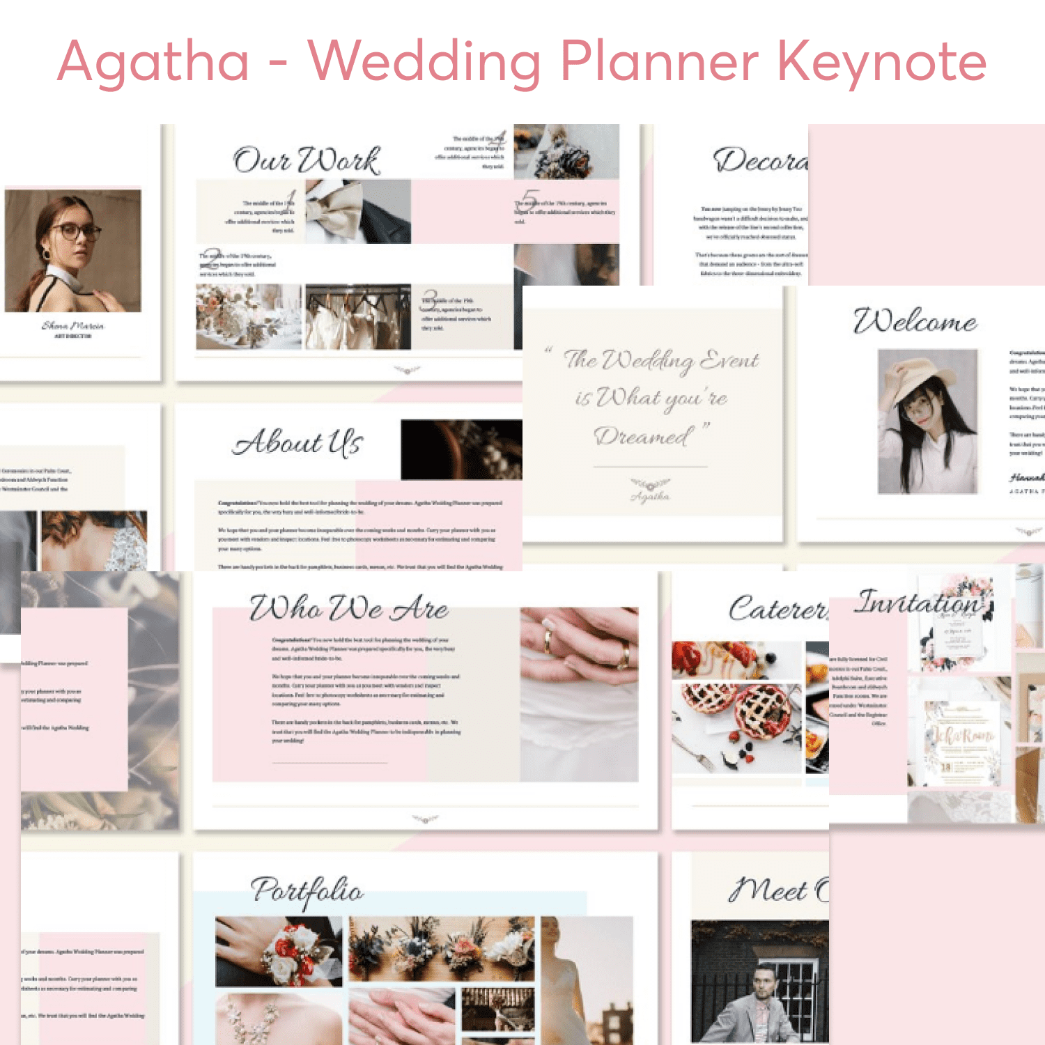 Agatha - Wedding Planner Keynote cover.