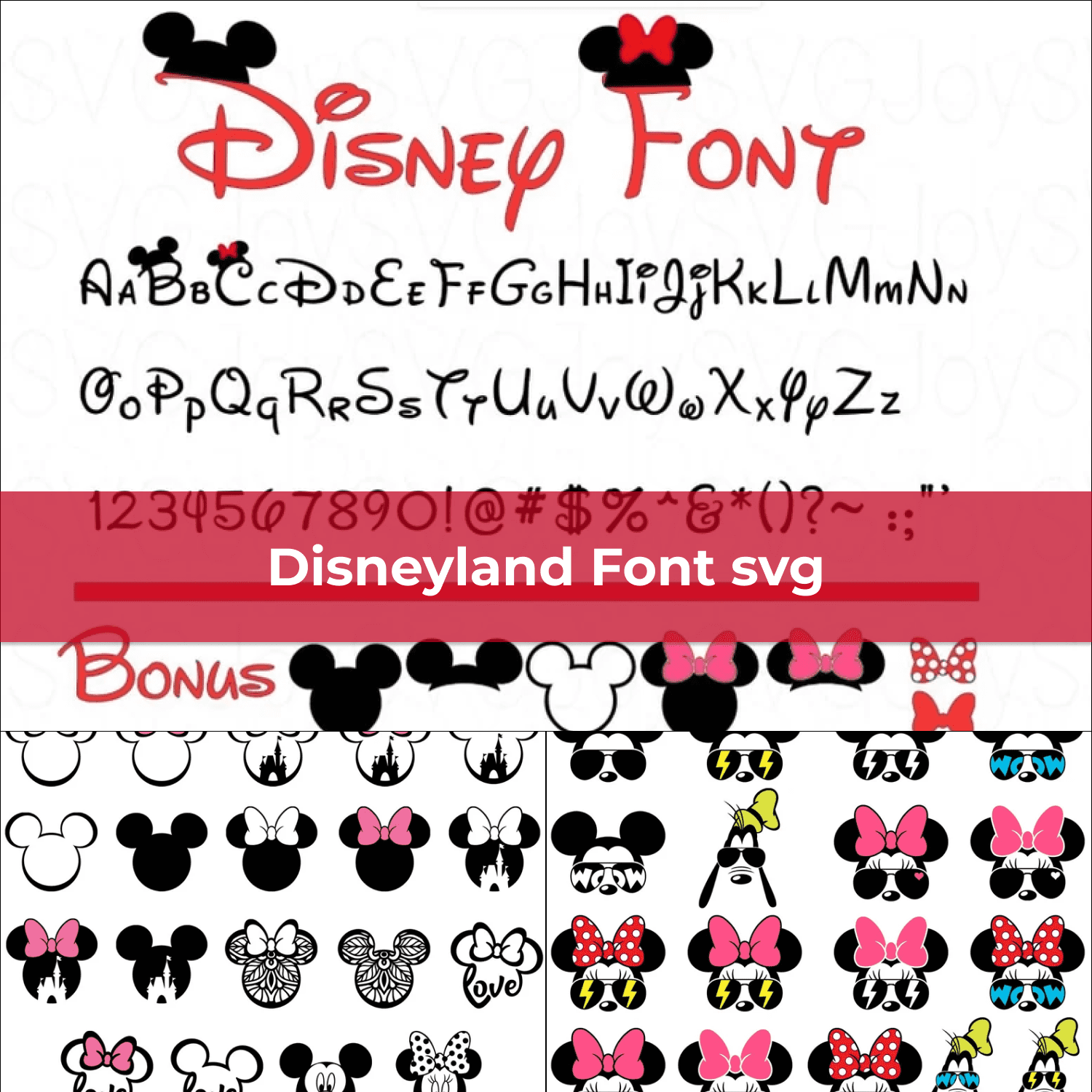 Disneyland Font Svg| Mickey Mouse Font T-shirt SVG cover.