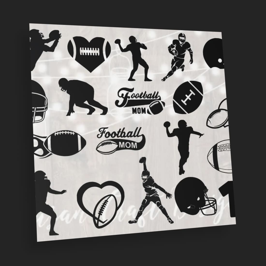 Football SVG Bundle cover.