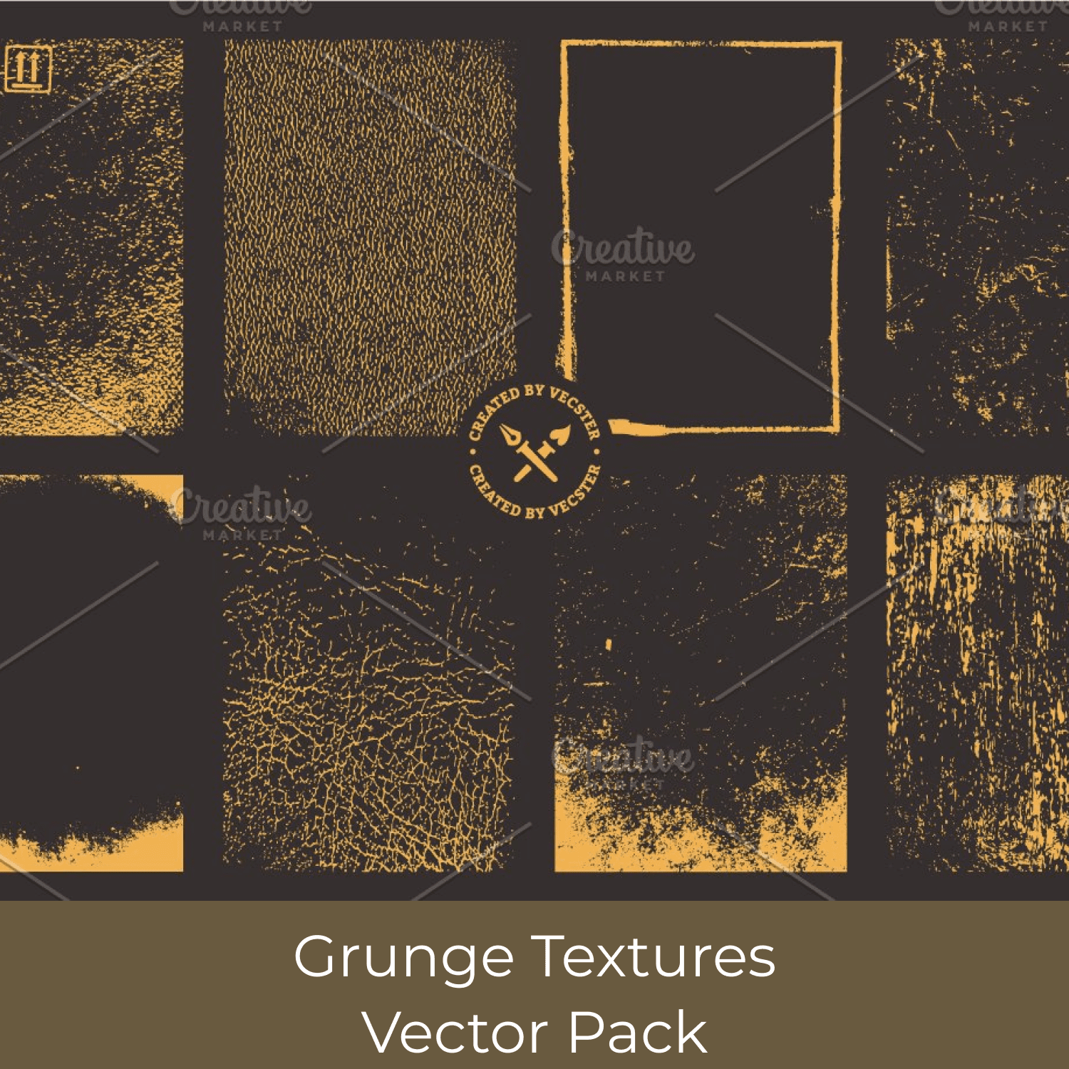 Grunge Textures Vector Pack cover.