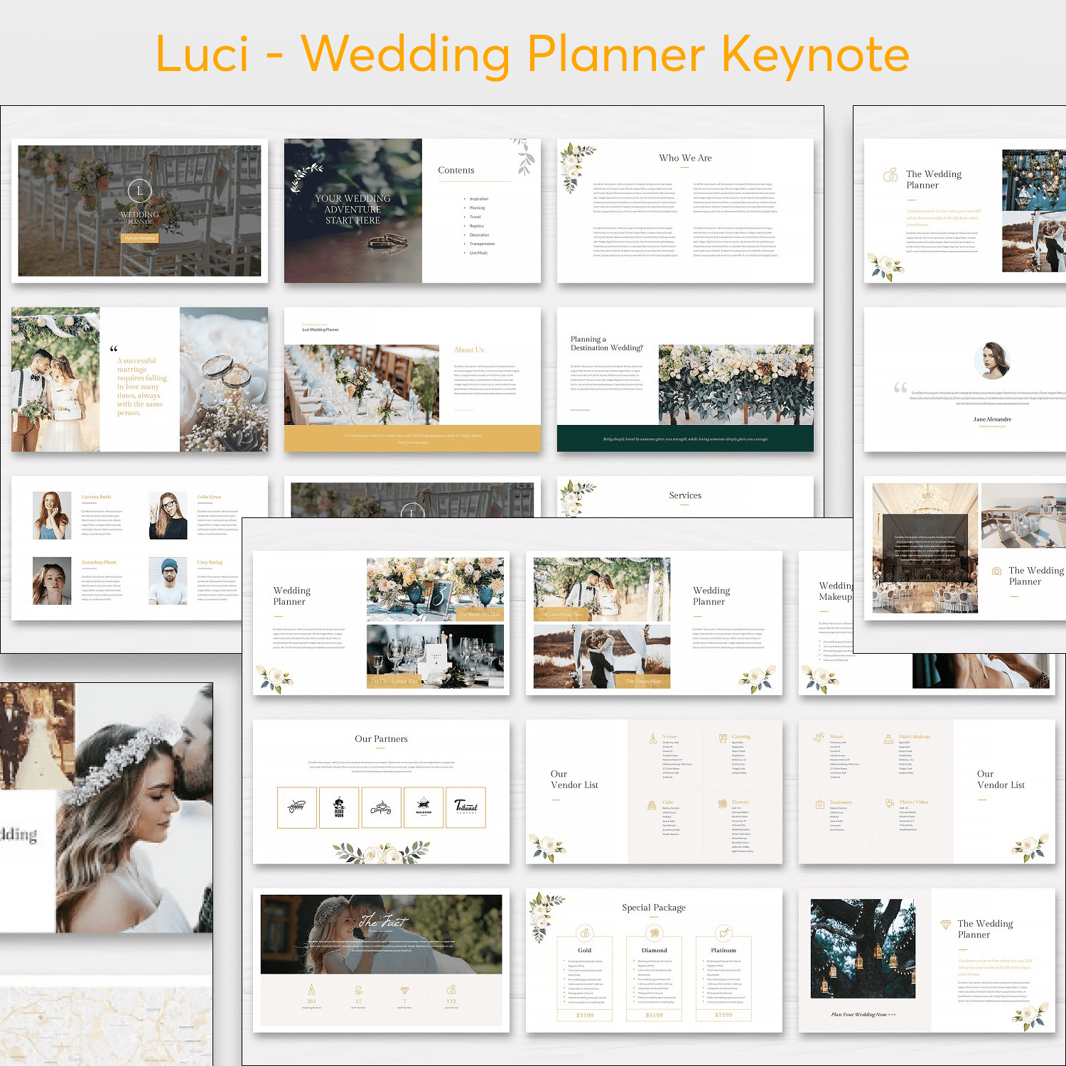 Luci - Wedding Planner Keynote cover.