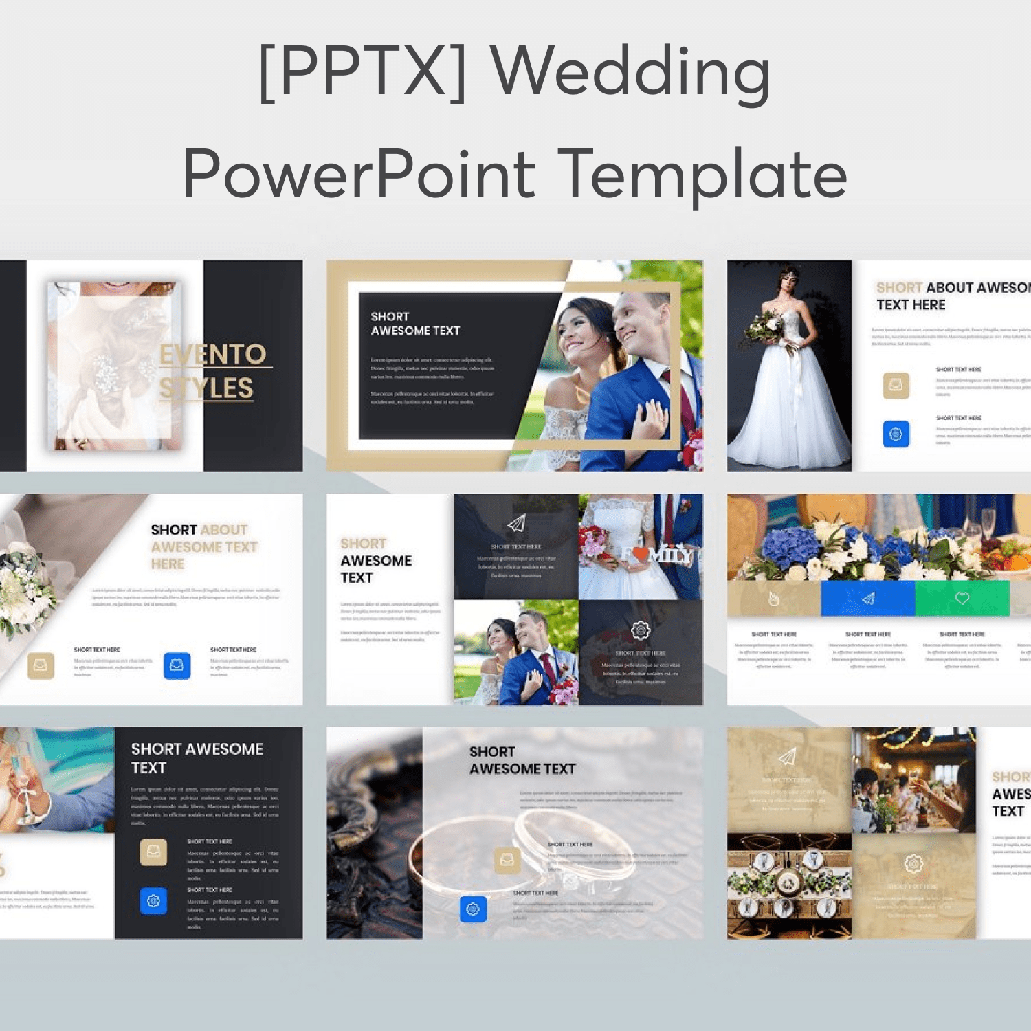 [PPTX] Wedding PowerPoint Template cover.