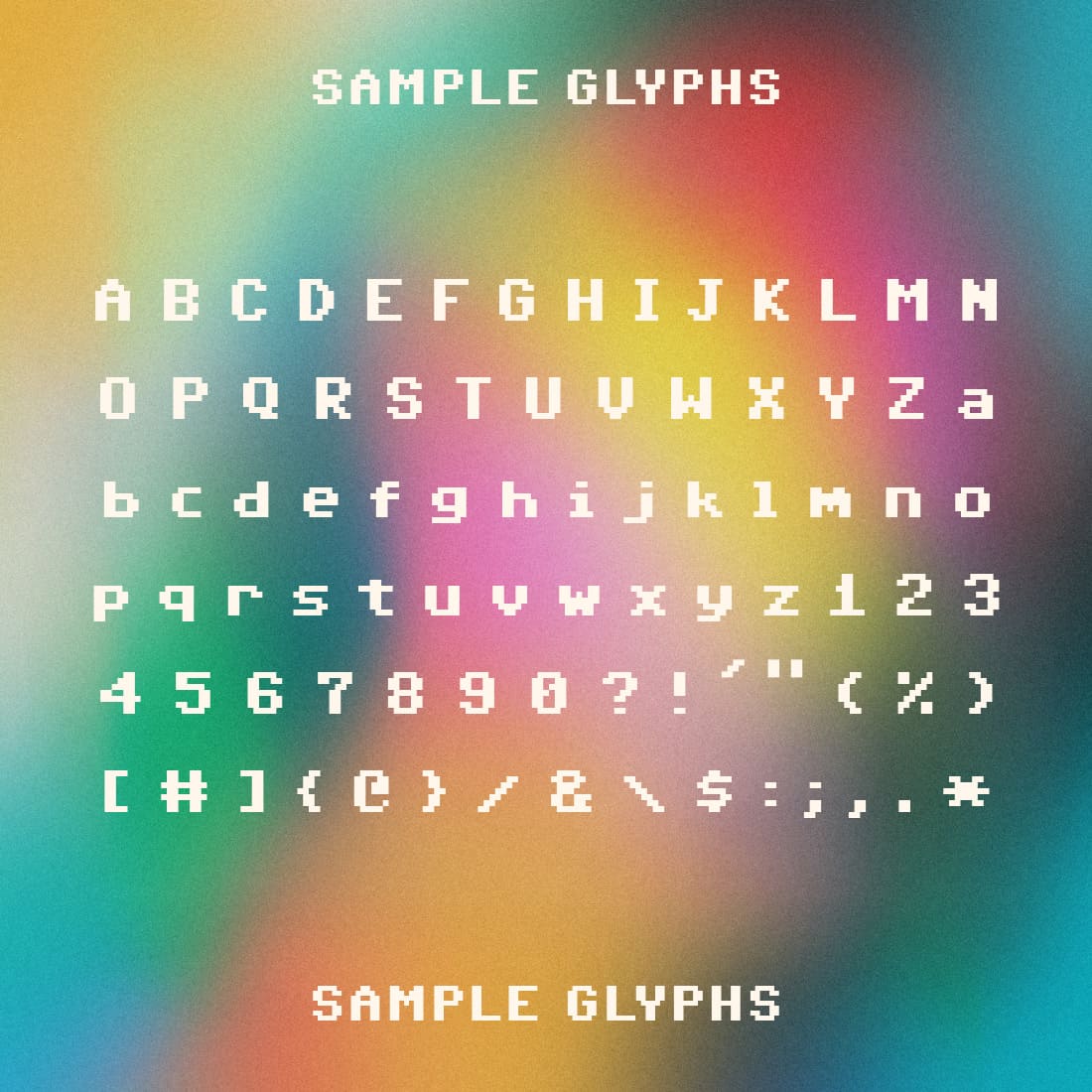 Pugilist Pixel Font Sample Glyphs.