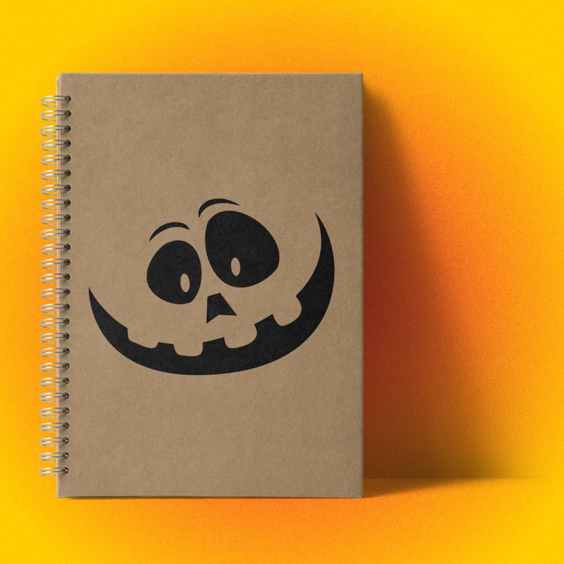 Pumpkin Stencil Halloween Spooky on the Notebook.