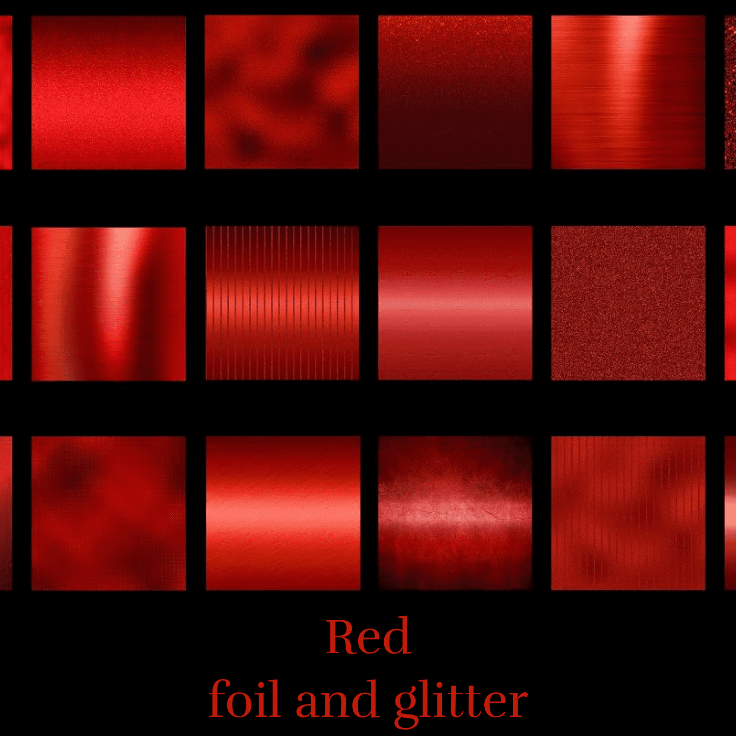 Red Foil and Glitter cover.