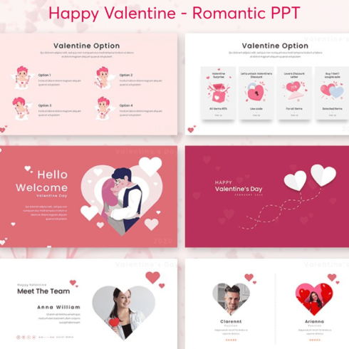 Happy Valentine - Romantic PPT Example.