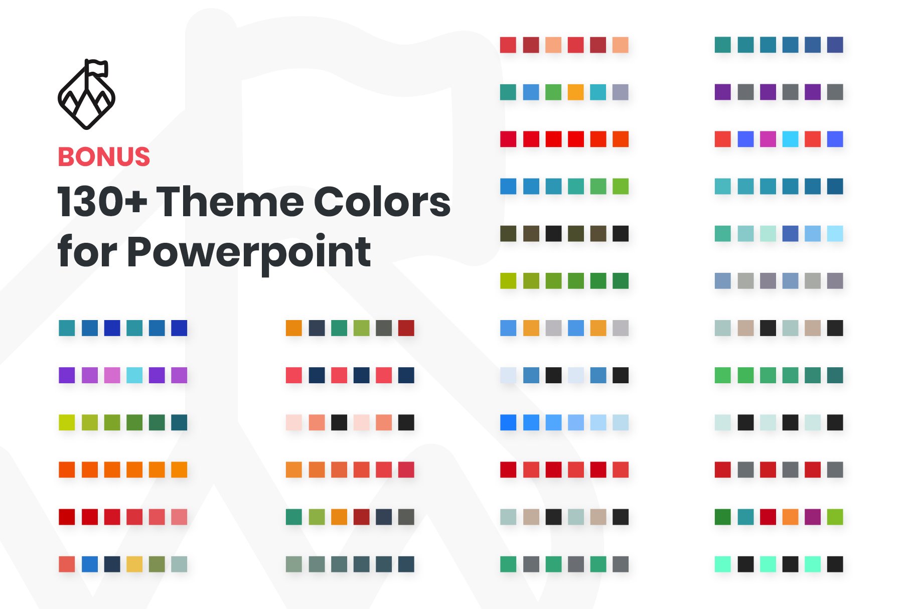 Real Estate for PowerPoint includes 130 color themes for powerpoint.