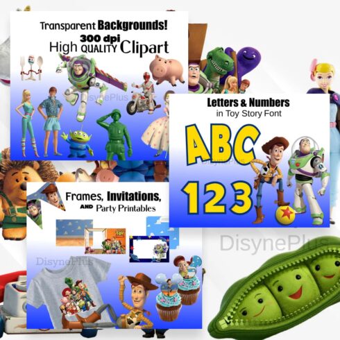 Toy Story Clipart SVG Digital Download cover.
