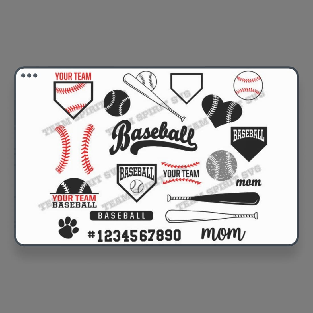 Ultimate Baseball SVG Pack cover.