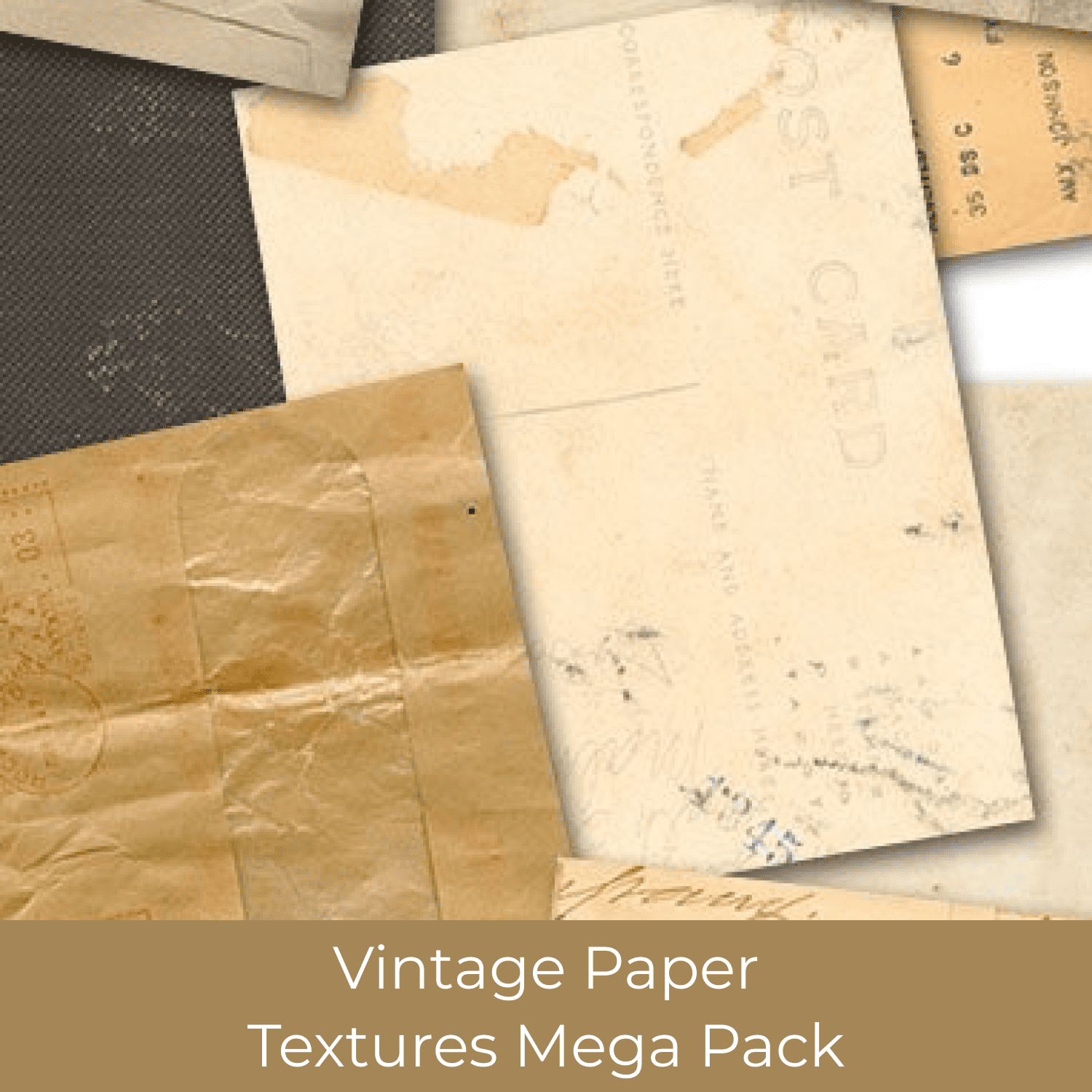 Vintage Paper Textures Mega Pack cover.