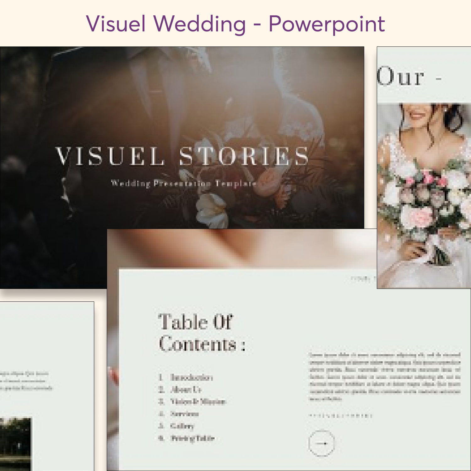Visuel Wedding - Powerpoint cover.