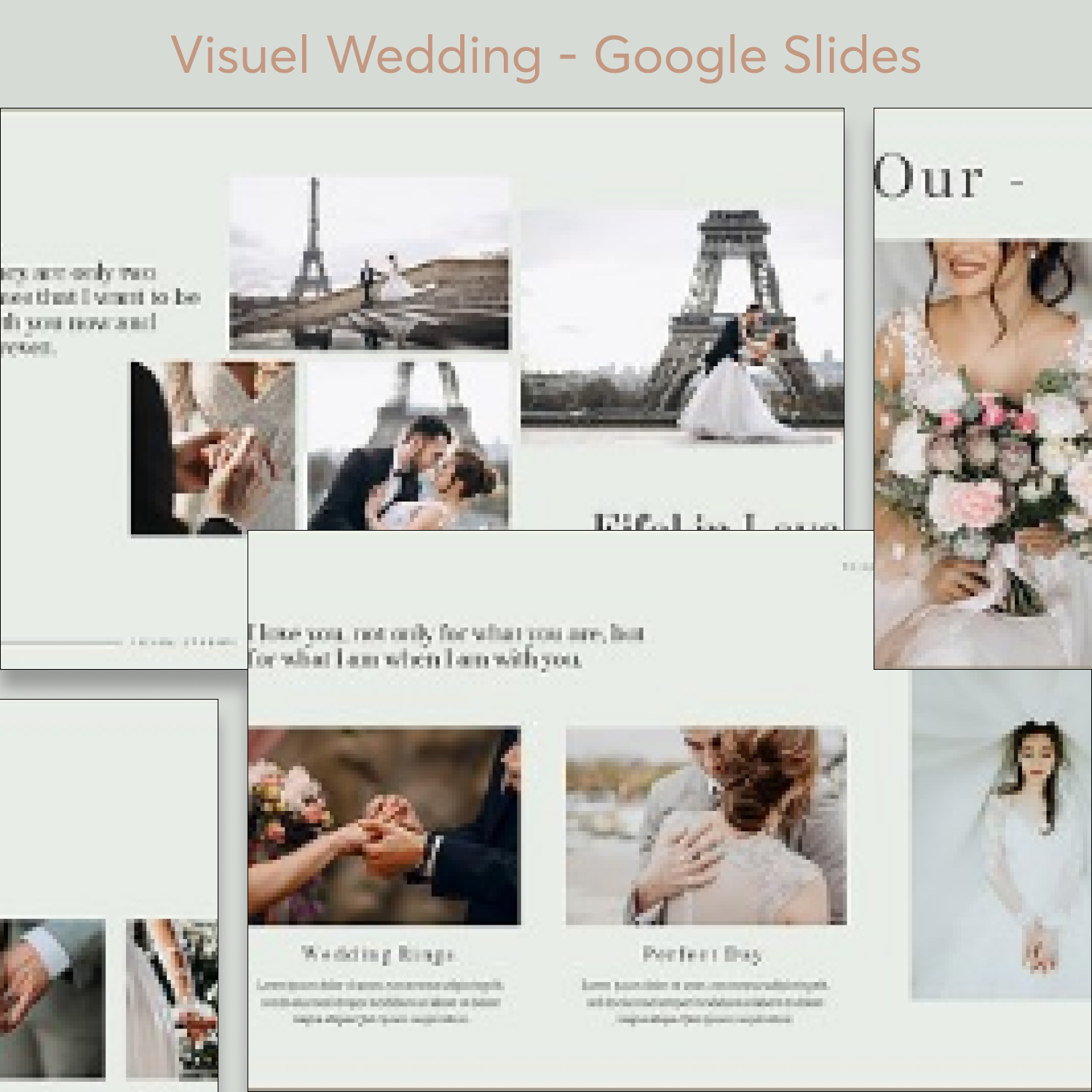 Visuel Wedding - Google Slides cover.