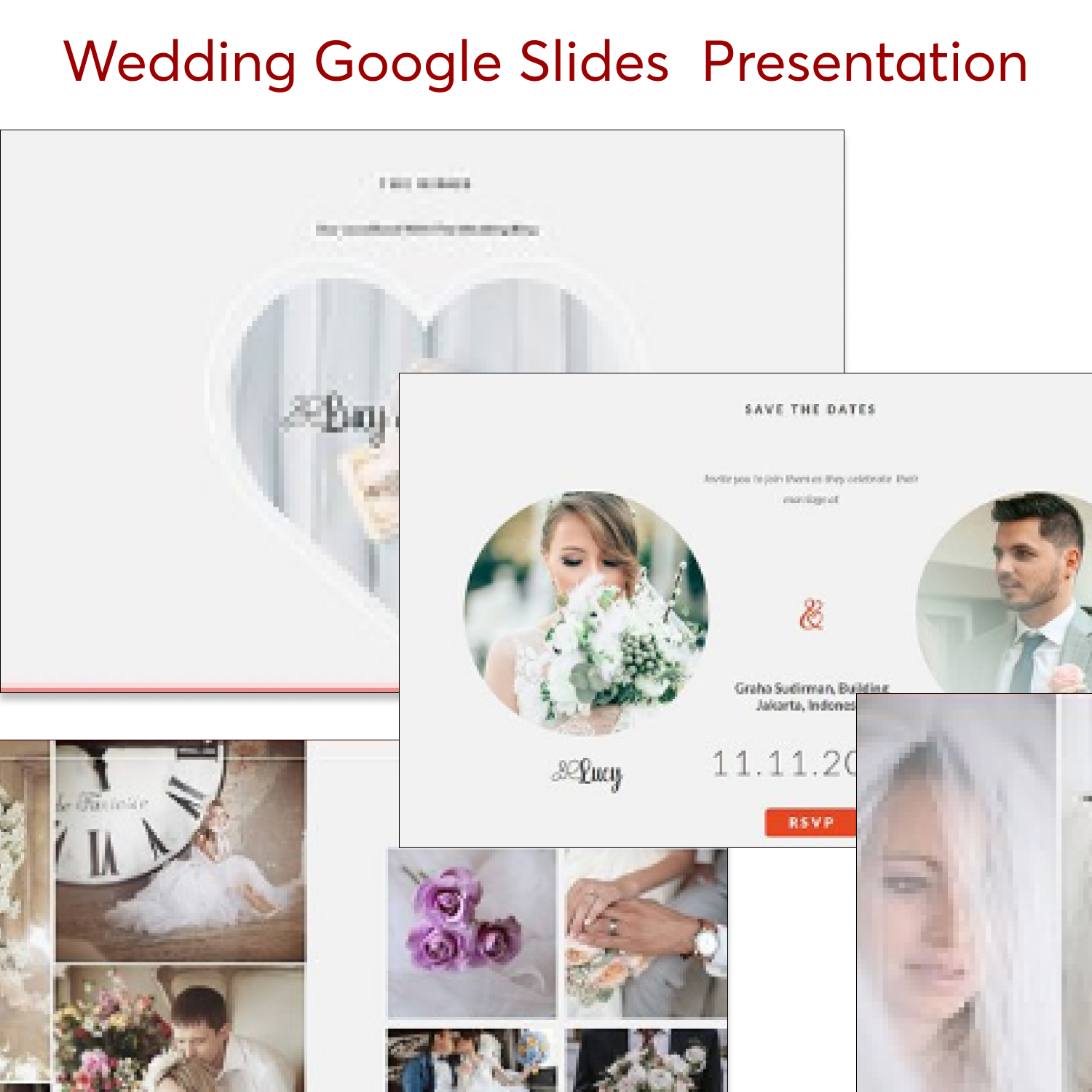 These are professional slides designed for your wedding events.
