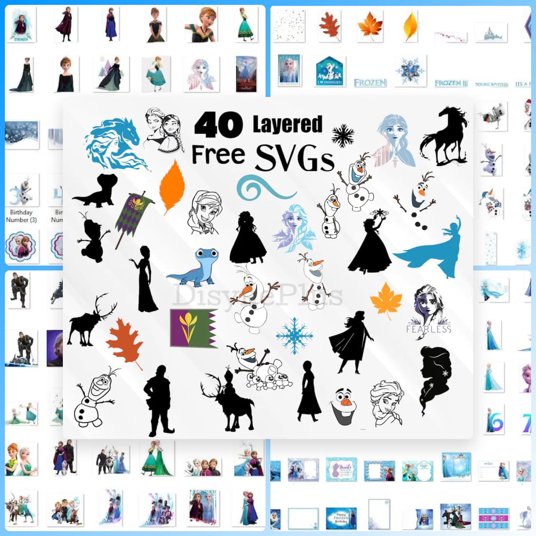 Frozen Clipart Free SVGs cover.