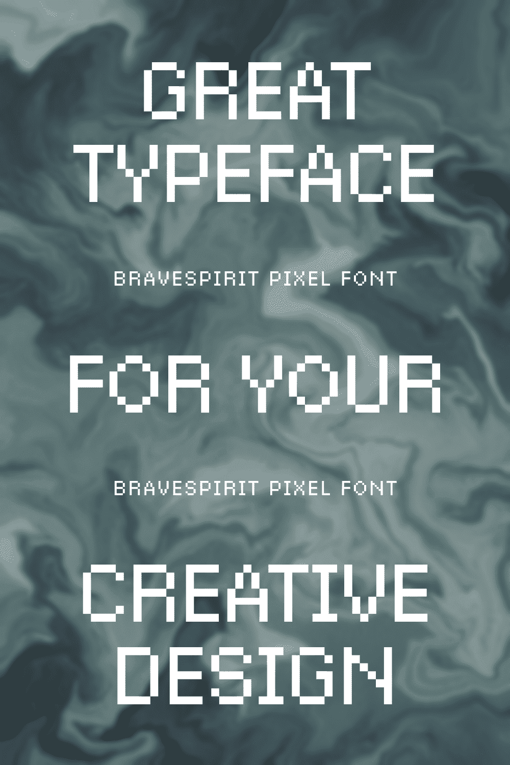 The example of great typeface for your creative design.