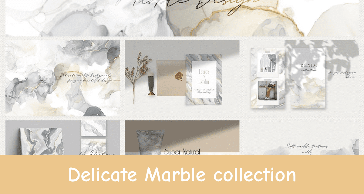 Grey marble collection.