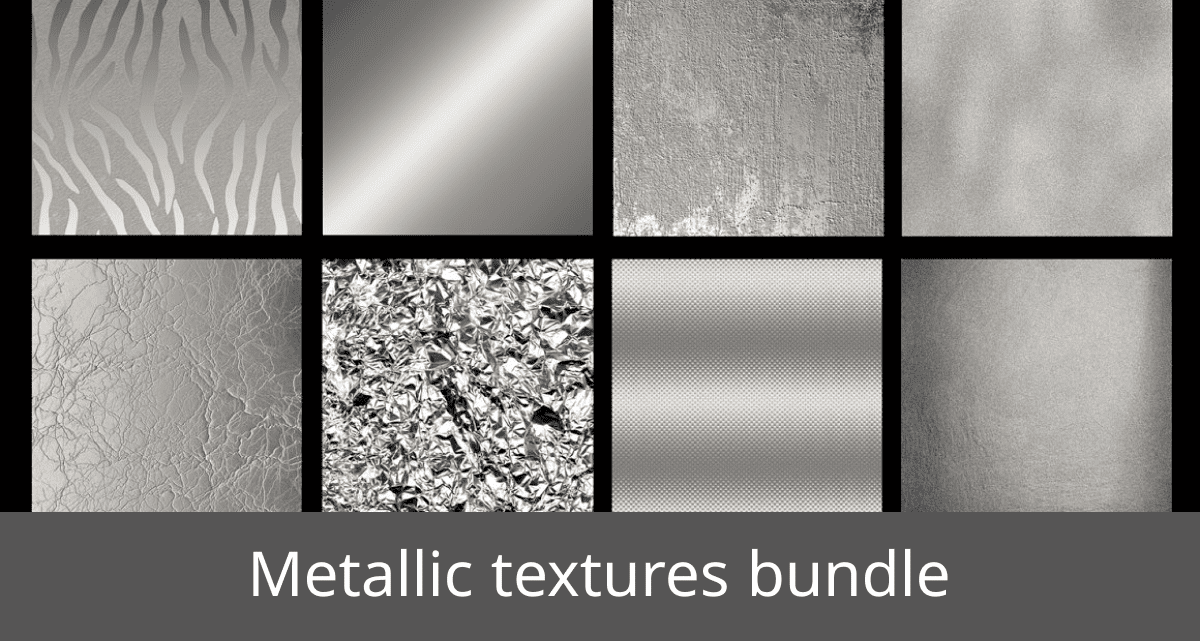 Metallic textures bundle.