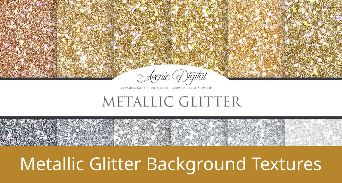 Metallic Glitter Digital Paper.